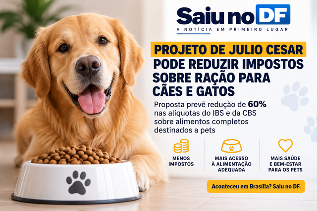 Projeto de Julio Cesar pode reduzir impostos sobre ração para cães e gatos